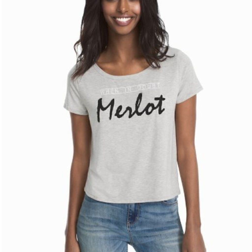 WHITE HOUSE BLACK MARKET MERLOT TEE SHIRT SIZE XS
